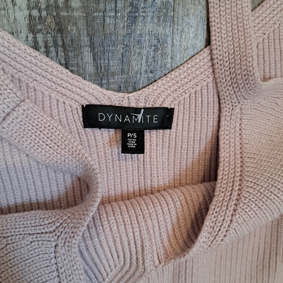 Dynamite Soft Pink Ribbed Tank Top | Size Small - Picture 2 of 3
